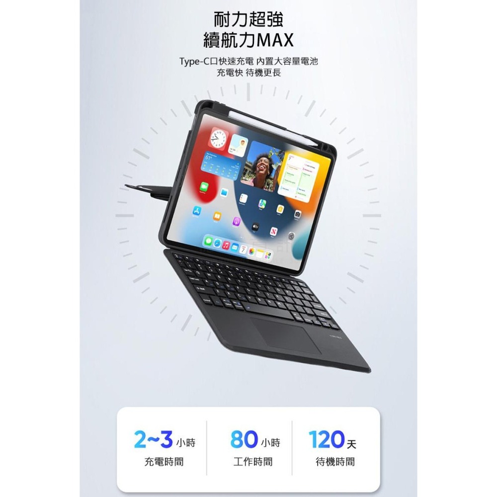 iPad Air 4/5/11(M2/M3)/Pro 2/3/4(M2) DK鍵盤保護套+實體鍵盤 德洋資訊-細節圖10