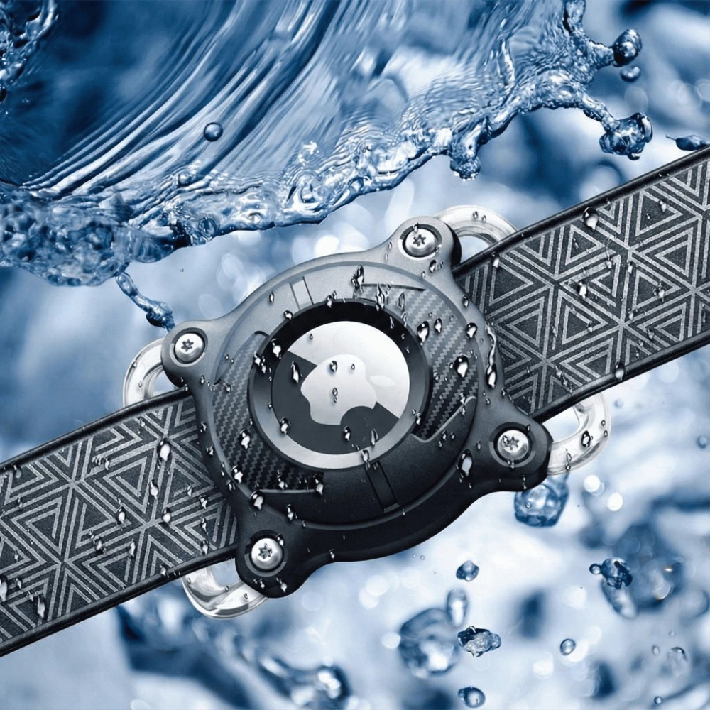 金屬扣環 固定式 AirTag保護套 防脫落 Airtag項圈 貓項圈 狗項圈 定位項圈套 寵物項圈 保護套 防水 耐撞-細節圖9