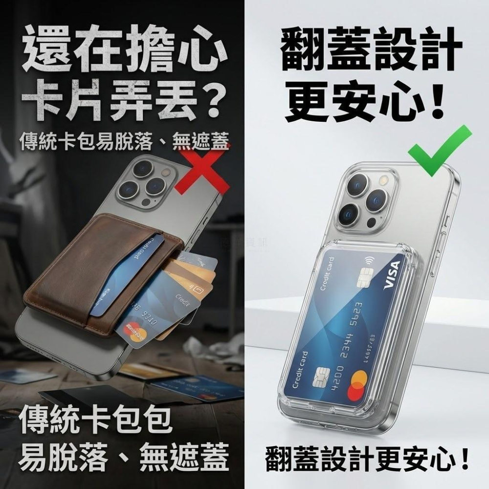 捷運 學生 iPhone MagSafe 偶像小卡 旋轉磁吸翻蓋卡包 超薄 卡包 悠遊卡套 磁吸卡套 支架卡包 悠遊卡-細節圖2