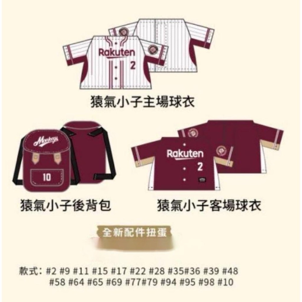 Rakuten Monkeys 猿氣小子玩偶 服飾類扭蛋！全新未拆封！2025 發售！-細節圖8