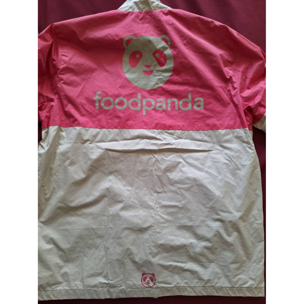 【FOODPANDA】 富胖達 熊貓 官方版 風衣外套/短袖上衣 L號《二手》-細節圖2