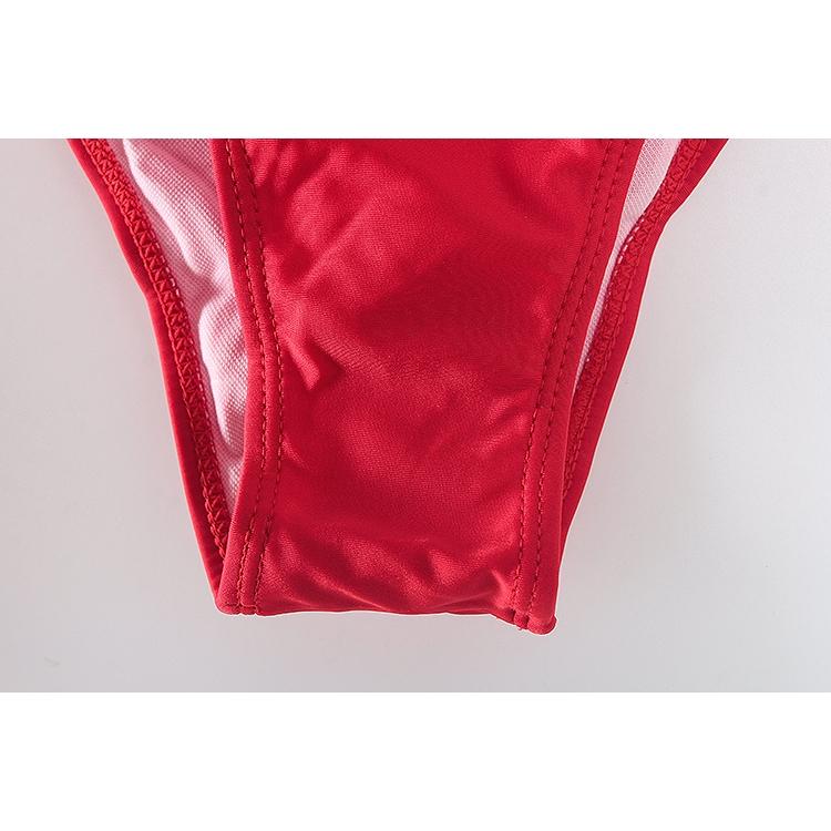 50 台灣現貨 性感交叉紅色比基尼兩件式泳裝 紅色交叉綁帶泳衣 上下套裝 時尚紅色泳裝 L號-細節圖6