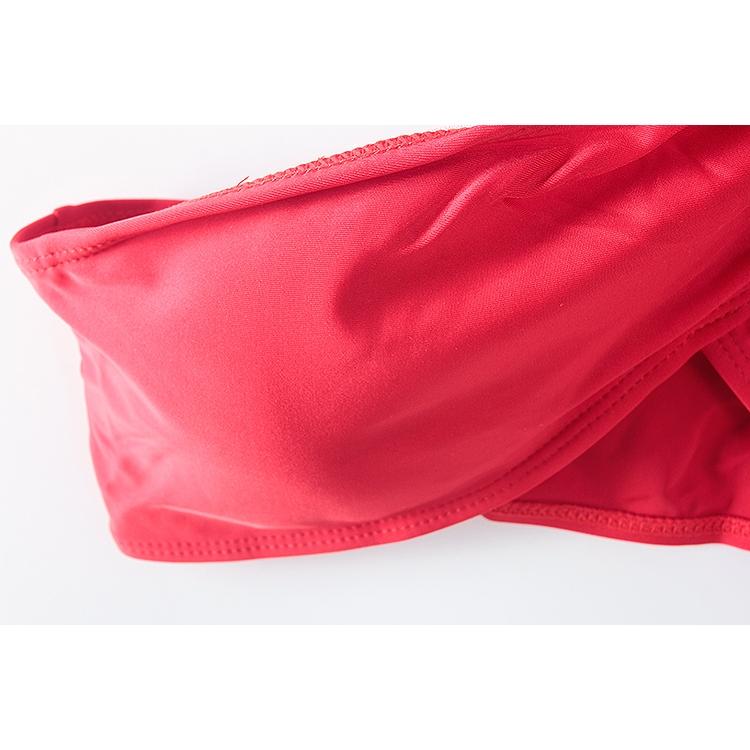 50 台灣現貨 性感交叉紅色比基尼兩件式泳裝 紅色交叉綁帶泳衣 上下套裝 時尚紅色泳裝 L號-細節圖7