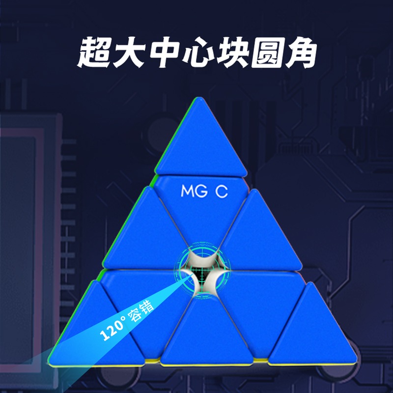 【小小店舖】永駿 MGC 金字塔 EVO 原色內核 魔術方塊 磁力 三階金字塔 異形 魔方 速解 pyraminx-細節圖5