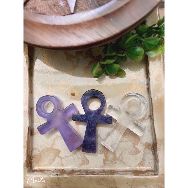 原石白水晶/粉紫蛋白石小安卡守護能量-細節圖3