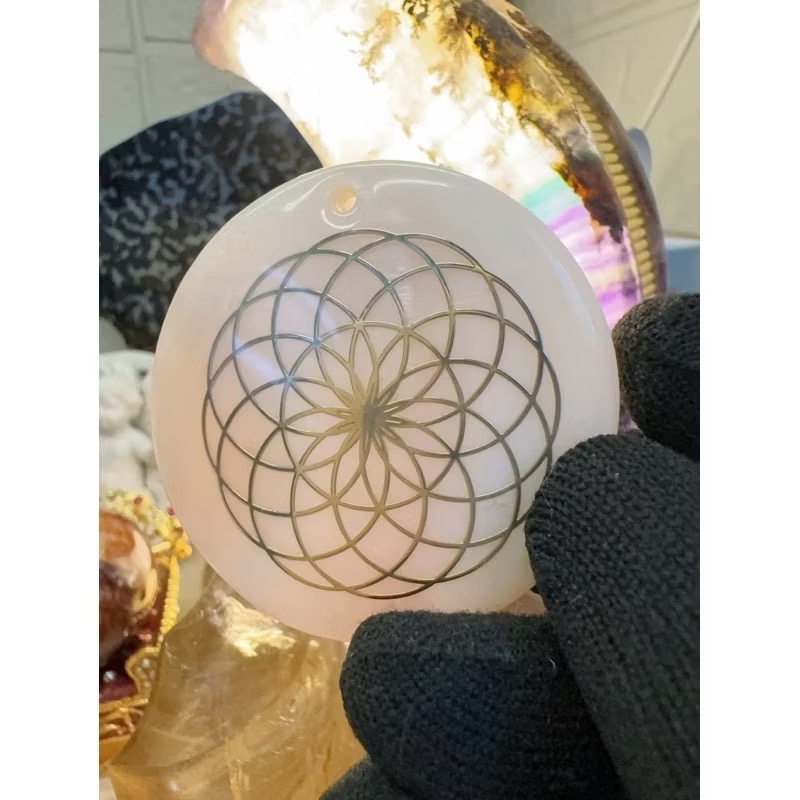 ✅神聖幾何天然母貝墜子/訂製款保護牌/8種-細節圖6