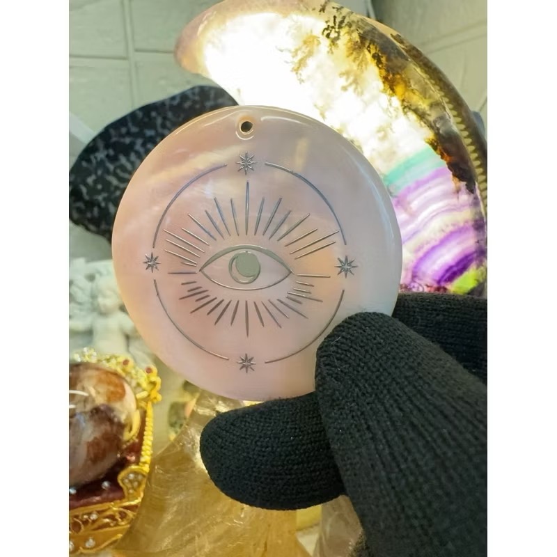 ✅神聖幾何天然母貝墜子/訂製款保護牌/8種-細節圖8