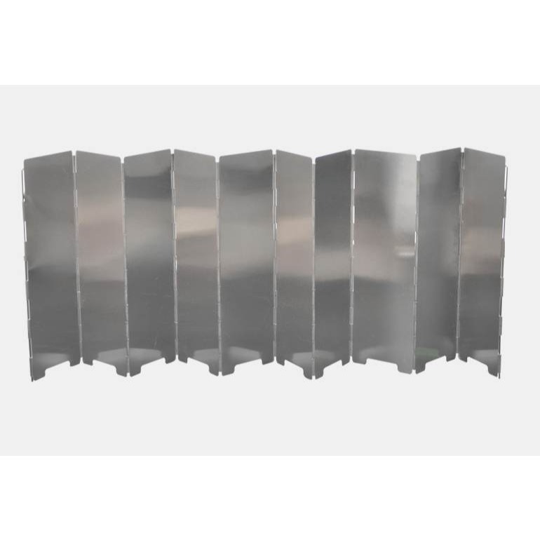 戶外野營擋風板 10片鋁質擋風板 鋁合金 擋風板 防風版 +插銷 +收納帶 露營 戶外 瓦斯爐戶外露營瓦斯爐具防風吹隔板-細節圖2