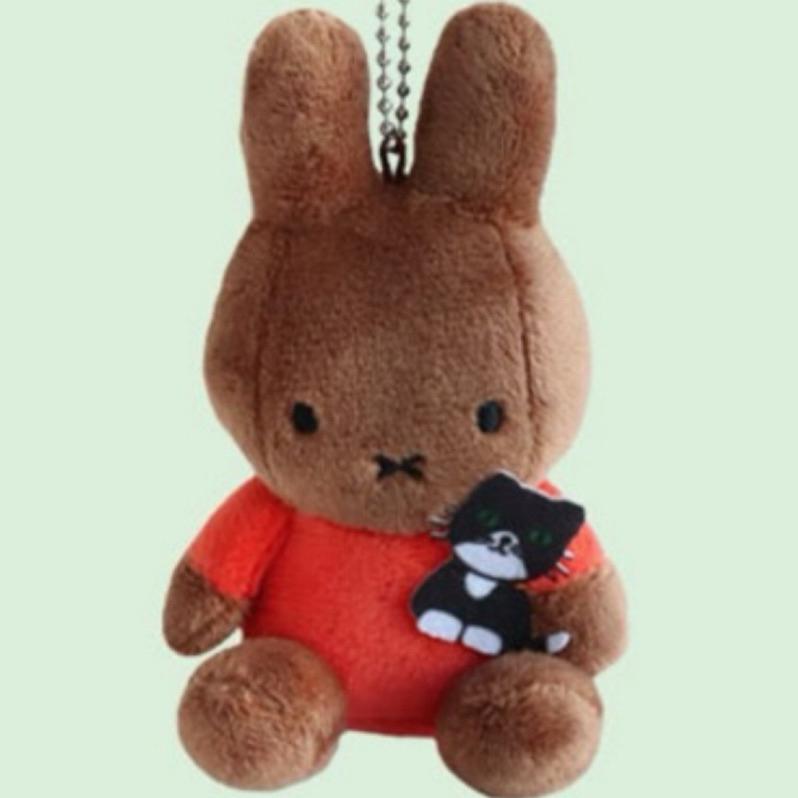 花點甜-現貨（防偽貼紙） Miffy米飛 抱著好友系列 企鵝 熊貓米飛兔絨毛鑰匙圈/ 生日禮物 絨毛娃娃 收藏玩偶-細節圖2