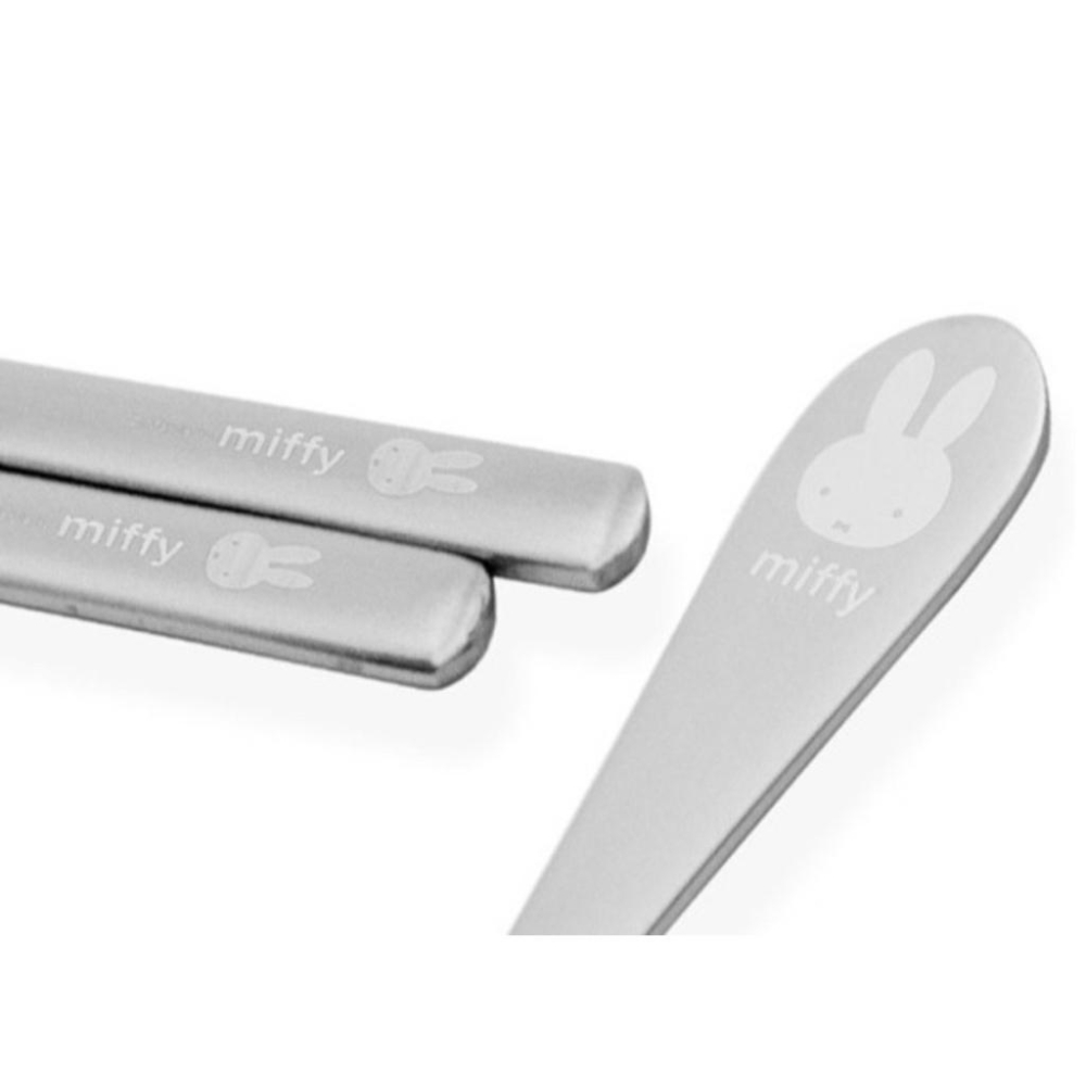 花點甜-現貨 Miffy米飛兔Razer Miffy304不鏽鋼湯匙筷子組（4入1組）/易清洗不殘留味道/安全無毒-細節圖4