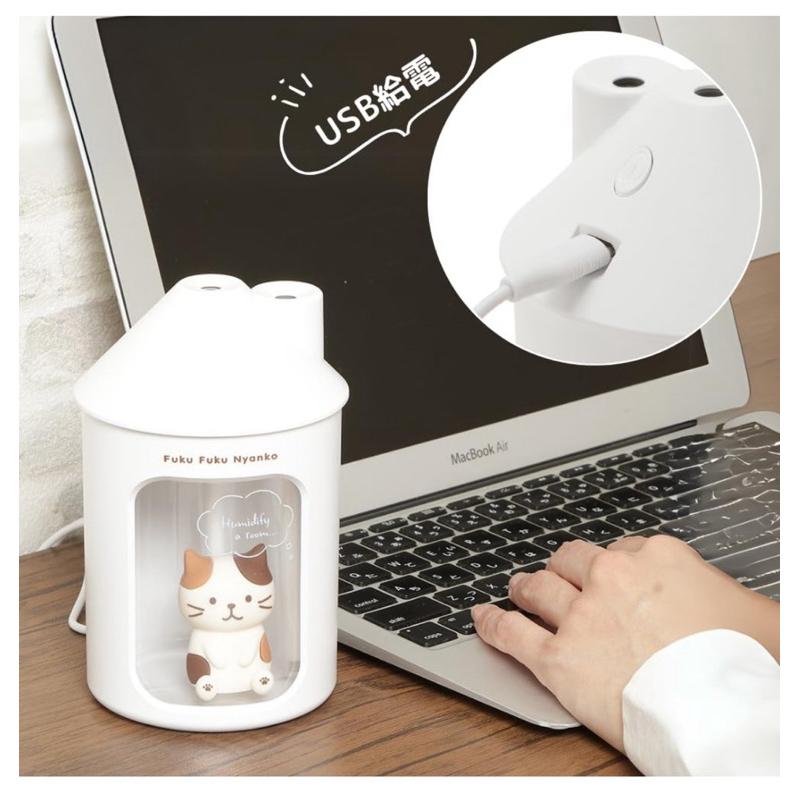 花點甜-日本🇯🇵Fuku Fuku Nyanko 貓咪超音波加濕器2款 /交換禮物 生日禮物 貓咪控 療癒用品-細節圖9