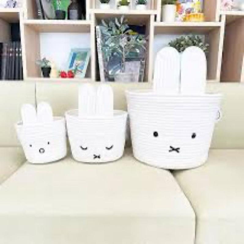花點甜-預購 日本Miffy 米飛兔收納籃 /S迷你收納籃/M桌上收納筐/L衣服收納籃-細節圖2