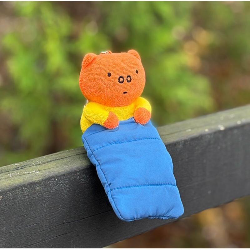 花點甜-現貨Miffy 鮑里斯小熊睡袋娃娃鑰匙圈包包掛飾3款7 X 9cm /交換禮物/收藏玩偶-細節圖5
