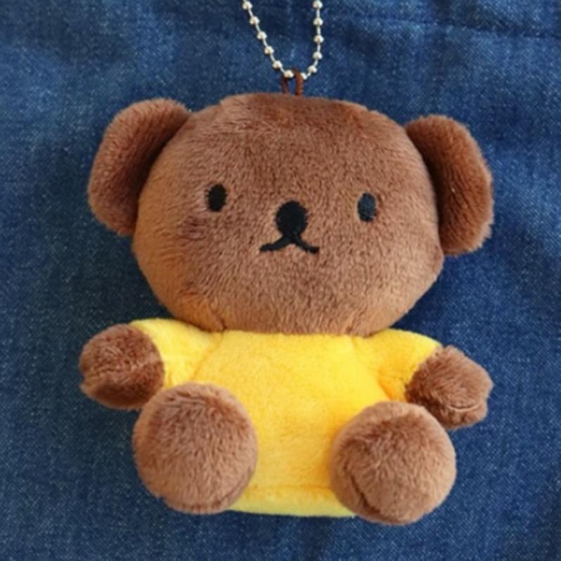 花點甜-現貨（防偽貼紙） Miffy米飛 小熊手指偶絨毛娃娃吊飾鑰匙圈8公分（2色）/生日禮物/包包掛飾/療癒小物-細節圖2