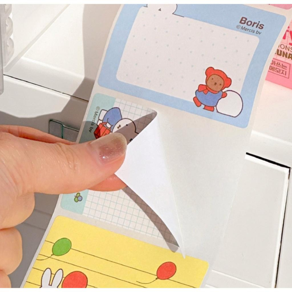 花點甜-現貨（防偽貼紙）Miffy 米飛 抽取式便利貼2入/組120張（兩色）/可貼便條紙/便利貼/文具辦公用品-細節圖2