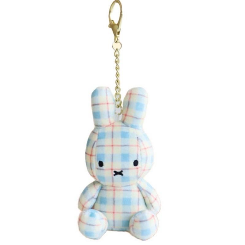 花點甜-現貨（防偽貼紙） Miffy米飛 米菲經典格紋鑰匙圈11cm（3色）/包包掛飾/交換禮物-細節圖7