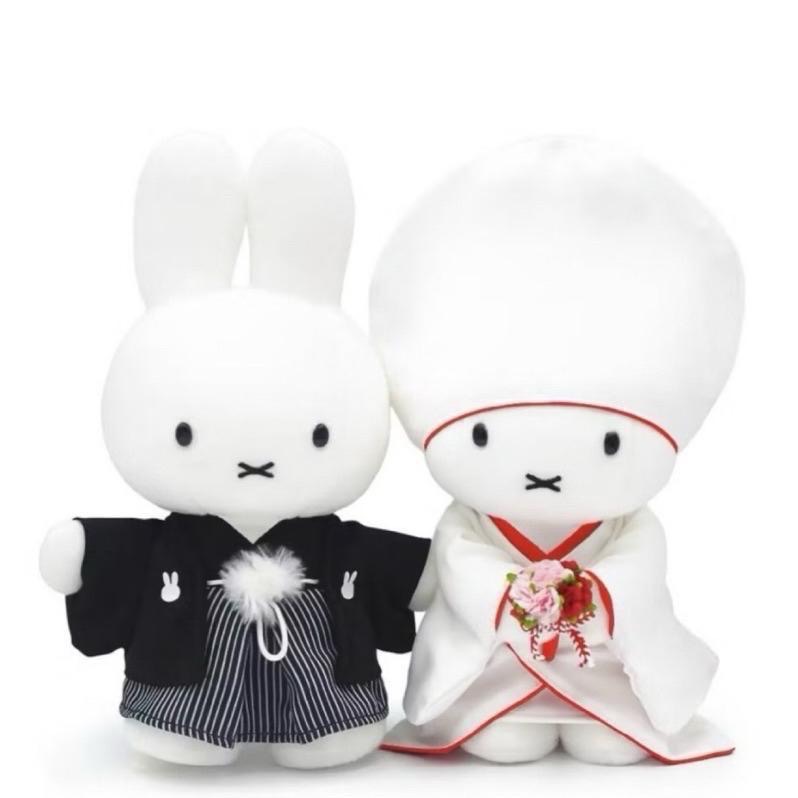 花點甜-現貨 Miffy米飛兔日式和服婚禮祝福娃娃/2件組 絨毛擺飾 結婚禮物 收藏玩偶 日本限定-細節圖3