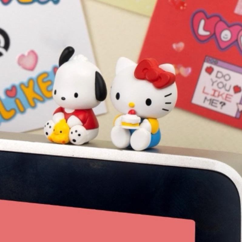 花點甜-現貨三麗鷗HELLO KITTY 角色螢幕公仔附3M無痕膠帶/質感精緻/桌面擺飾/交換禮物-細節圖3