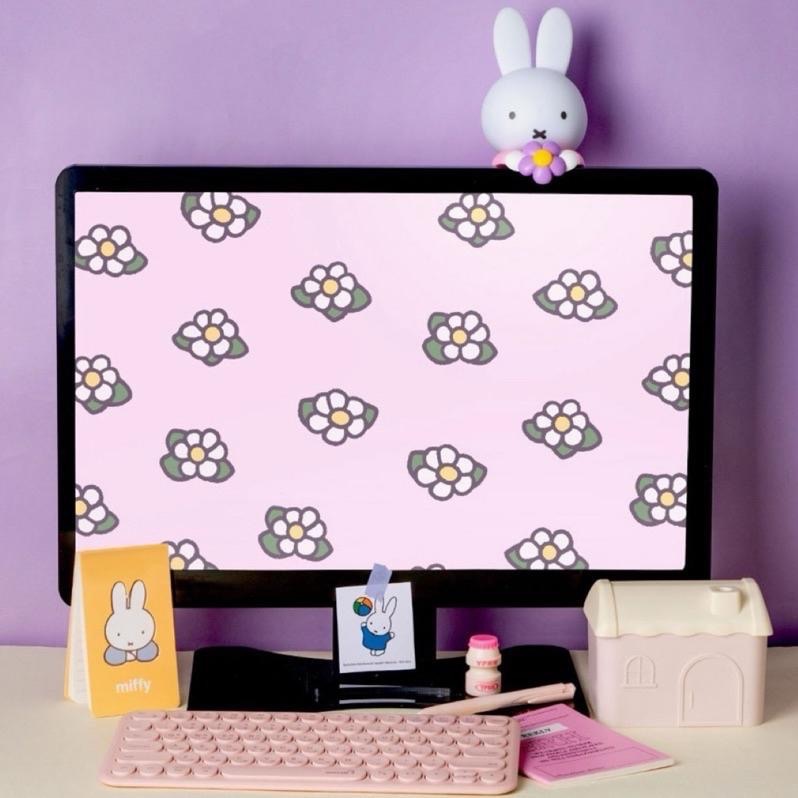 花點甜-現貨（防偽貼紙）Miffy粉色米飛兔17cm螢幕公仔掛飾小蒼蘭芳香劑 /桌上擺飾/螢幕掛飾/車內裝飾-細節圖8