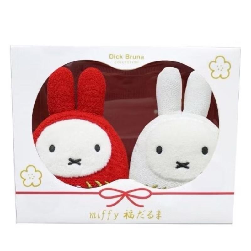 花點甜-日本紅白/金招福達摩不倒翁Miffy 米飛兔/3款可選/絨毛擺飾 /吊飾/生日禮物/收藏玩偶-細節圖3