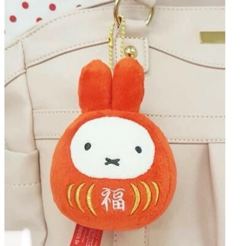 花點甜-日本紅白/金招福達摩不倒翁Miffy 米飛兔/3款可選/絨毛擺飾 /吊飾/生日禮物/收藏玩偶-細節圖7