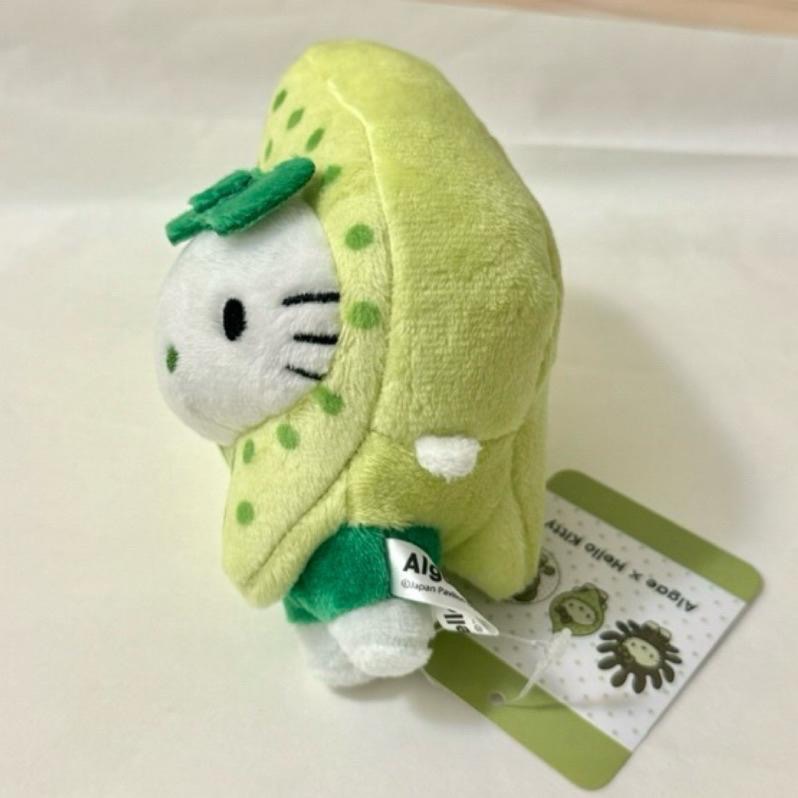 花點甜-現貨 大阪世博日本館限定-黃綠色綠藻Hello Kitty娃娃吊飾/玩偶收藏-細節圖3