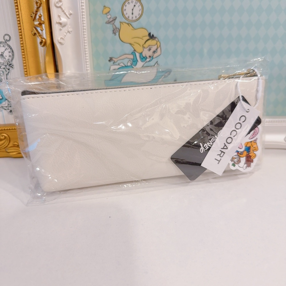 收藏出清 日本正版 專櫃 marimo 迪士尼 alice 愛麗絲 拼貼幻境 筆袋 愛麗絲夢遊仙境-細節圖2