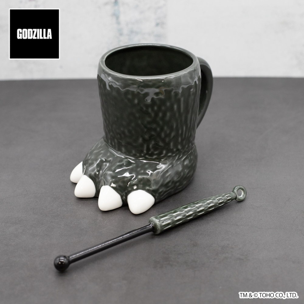 頑瘋樂.現貨︱SK JAPAN 哥吉拉 腳部造型馬克杯 附攪拌棒 景品 GODZILLA-細節圖2