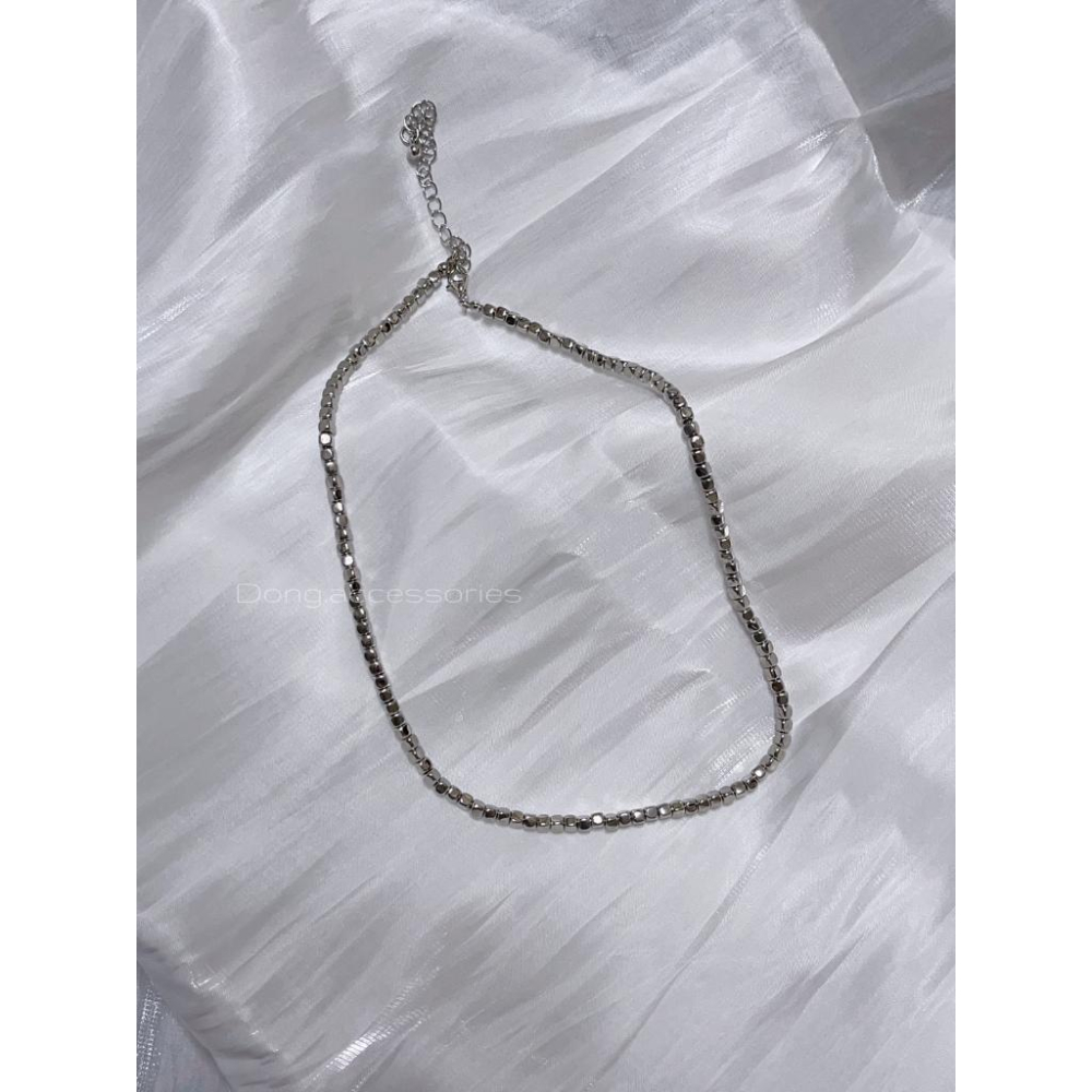 【ＤＯＮＧ】韓國🇰🇷 個性碎銀項鍊｜銀 韓國飾品 韓國項鍊 個性 頸鍊 鎖骨鍊-細節圖2
