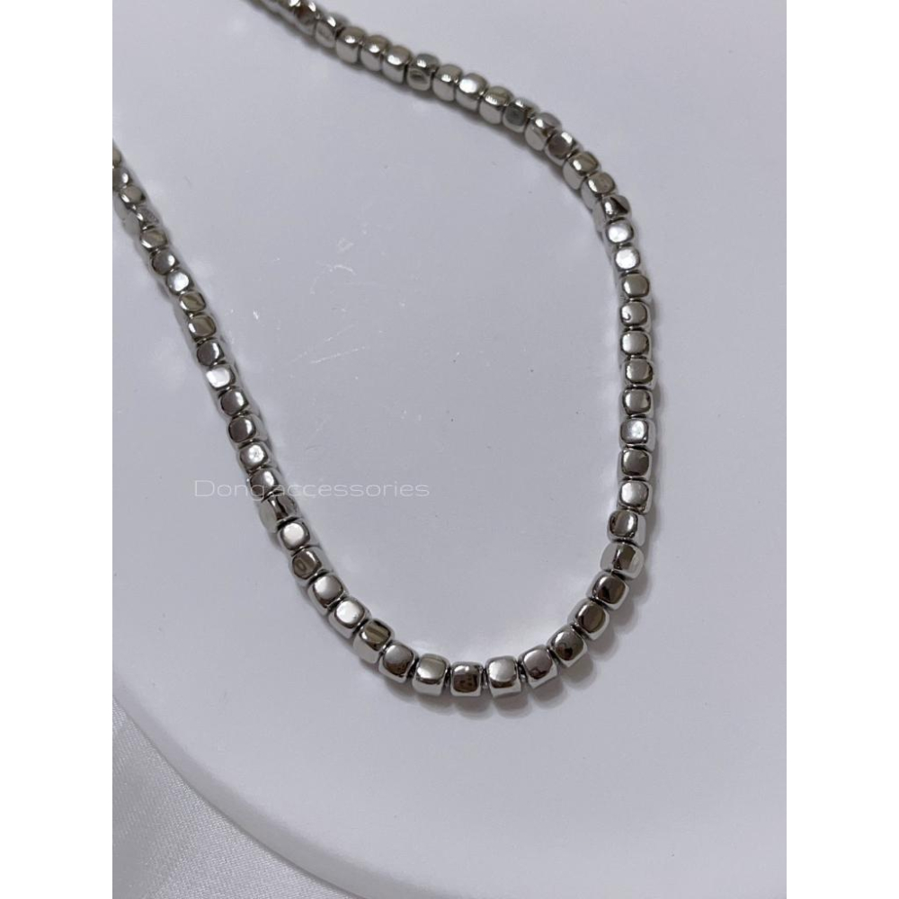 【ＤＯＮＧ】韓國🇰🇷 個性碎銀項鍊｜銀 韓國飾品 韓國項鍊 個性 頸鍊 鎖骨鍊-細節圖3