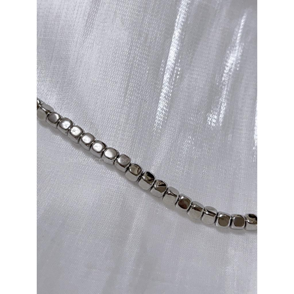 【ＤＯＮＧ】韓國🇰🇷 個性碎銀項鍊｜銀 韓國飾品 韓國項鍊 個性 頸鍊 鎖骨鍊-細節圖4