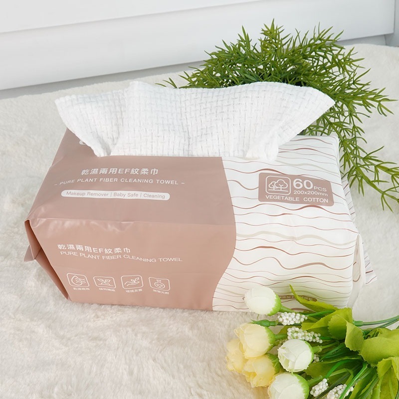 【現貨】乾濕兩用EF紋柔巾90g 60抽-細節圖3