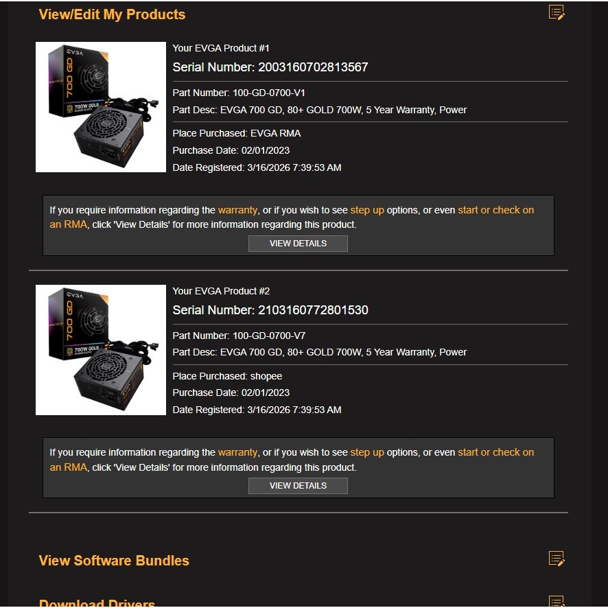 EVGA 700GD 700W金牌PSU電源 二手 保內-細節圖3