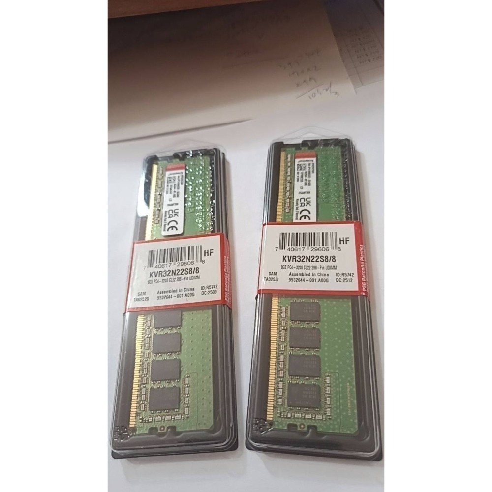 每1條出售 : Kingston 金士頓 DDR4 3200 8GB 桌上型記憶體(KVR32N22S8/8)-細節圖3