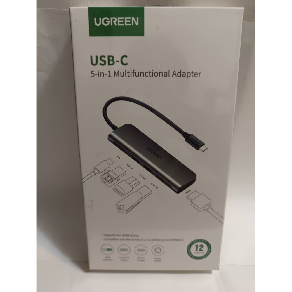 UGREEN綠聯 Type-C集線器HDMI +USB 3.0*3 +PD Converter( 型號 : 50209)-細節圖3