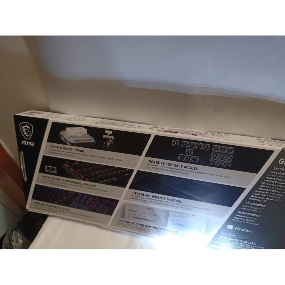 MSI 微星Vigor GK50 Low Profile 電競鍵盤-短軸-細節圖2