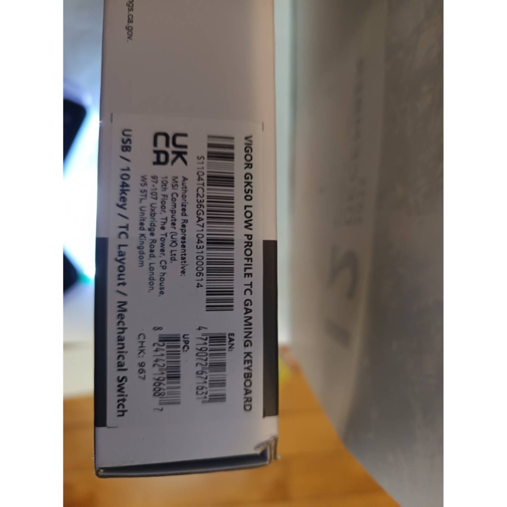 MSI 微星Vigor GK50 Low Profile 電競鍵盤-短軸-細節圖3