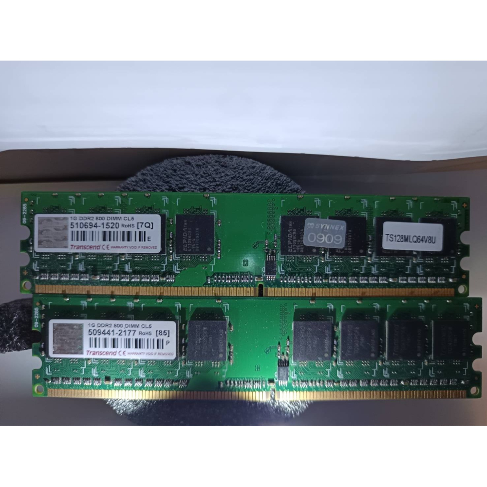 二手 桌上型電腦 創見 DDR2 800  1GB * 2條=2GB 桌上型專用 記憶體-細節圖2