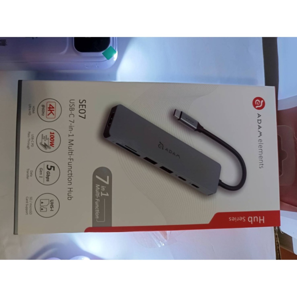 ADAM 亞果元素 Hub SE07 USB-C 七合一多功能集線器(隨插即用)-細節圖3