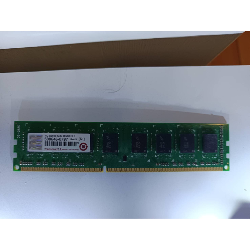 二手 創見Transcend 4G DDR3 1333 DIMM CL9 桌機雙面記憶體-細節圖2