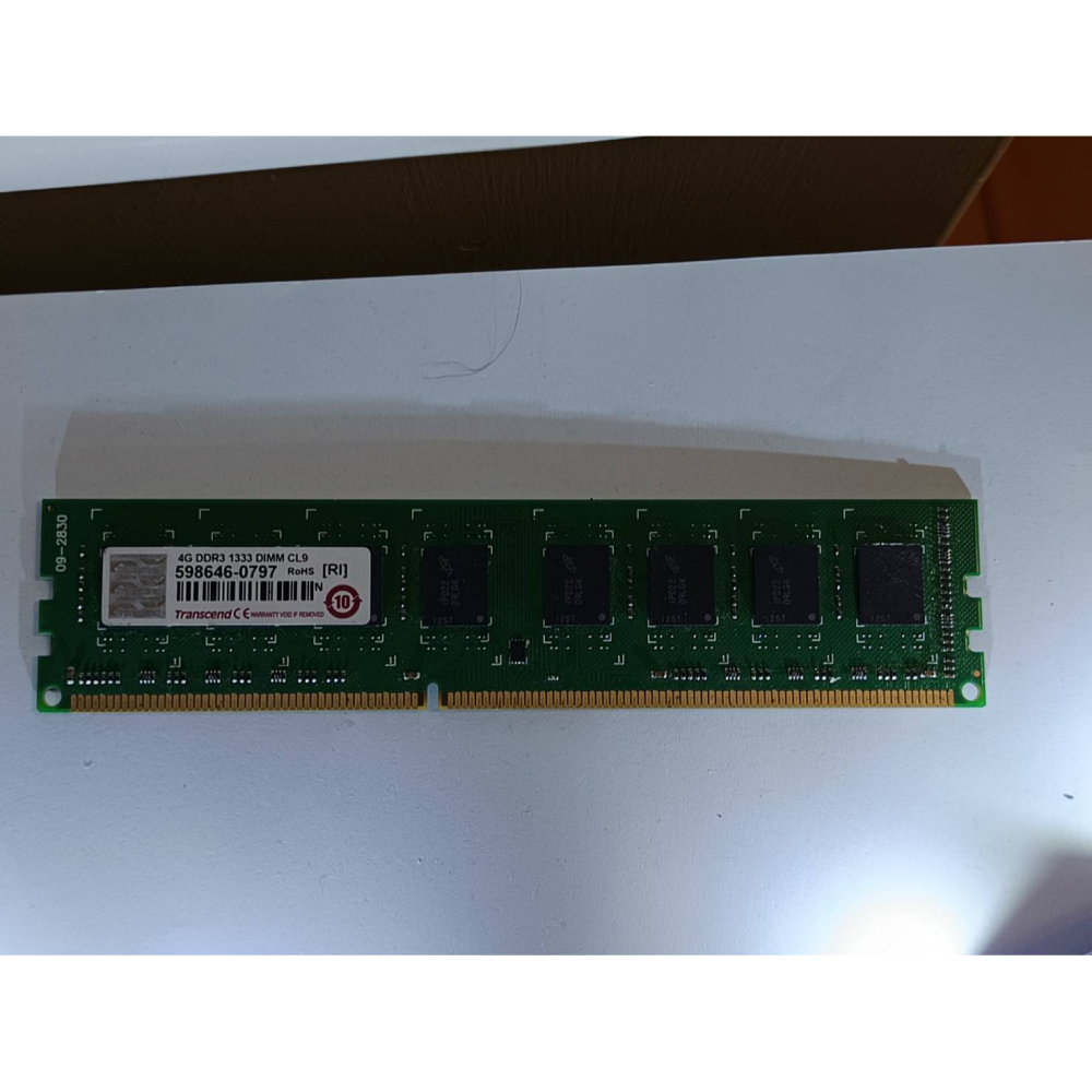 二手 創見Transcend 4G DDR3 1333 DIMM CL9 桌機雙面記憶體-細節圖3