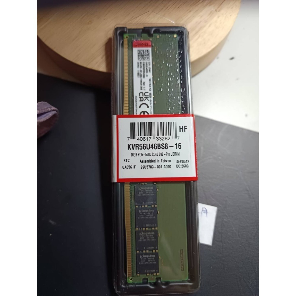 全新品 -Kingston 金士頓 16GB DDR5-5600MHz 桌上型記憶體(KVR56U46BS8-16)-細節圖3