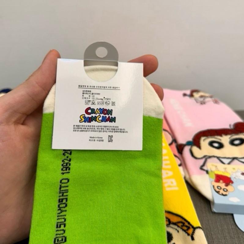 【FHICS】正韓貨 短襪 蠟筆小新系列 妮妮 阿呆 正南 風間 可愛 襪子-細節圖2