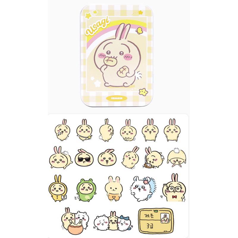 【FHICS】現貨 韓國 吉伊卡哇 chiikawa 鐵盒 貼紙 小可愛 小八貓 兔兔 貼紙 鐵盒 文具 手帳 手帳貼紙-細節圖4