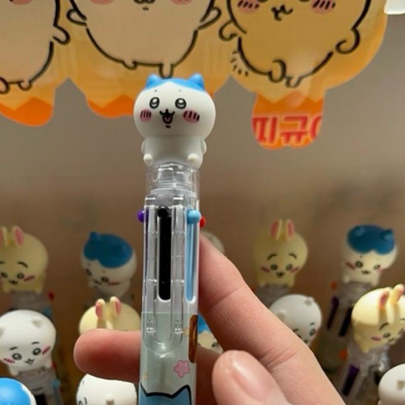 【FHICS】現貨 馬上出 韓國chiikawa正版 吉伊卡哇 大頭矽膠6色筆 原子筆 小八貓 烏薩奇 小可愛-細節圖2