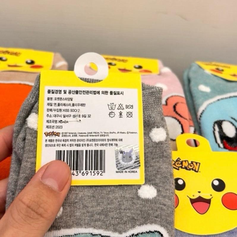 【FHICS】正韓貨 短襪 寶可夢 皮卡丘 卡比獸 小火龍 傑尼龜 旻欣 精靈寶可夢 襪子 男女襪 可愛襪 送禮自用-細節圖4