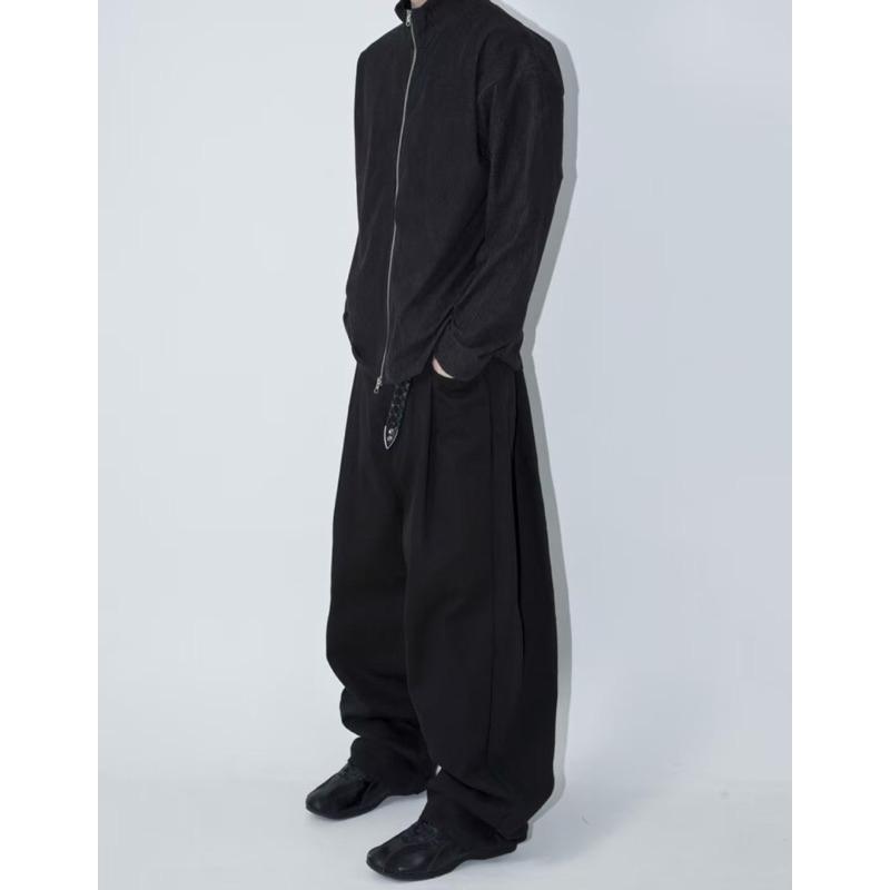 【FHICS】正韓服飾25春夏款 美式 潮男必備 中性 男女適合 韓系穿搭 潮男 帥潮 闊腿百搭 落地 長褲-細節圖3