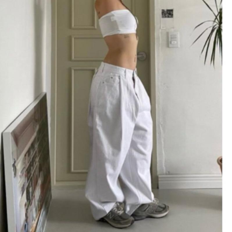 【FHICS】正韓服飾25春夏款 美式 潮男必備 中性 男女適合 韓系穿搭 潮男 帥潮 闊腿百搭 落地 長褲-細節圖6