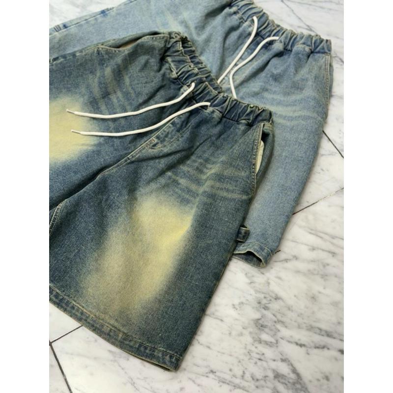 【FHICS】現貨 正韓服飾25s春夏款 🔥牛仔短褲 寬褲 韓系 流行 襯衫 百搭 短褲-細節圖2