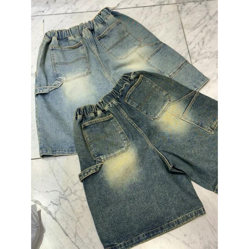 【FHICS】現貨 正韓服飾25s春夏款 🔥牛仔短褲 寬褲 韓系 流行 襯衫 百搭 短褲-細節圖3